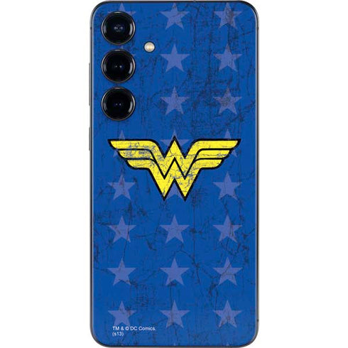 DC Comics Wonder Woman Emblem on Flag Galaxy S25 Skin